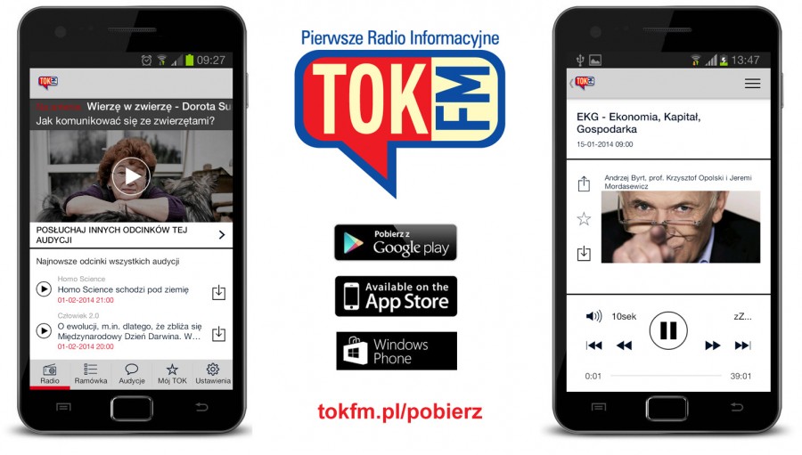 Aplikacja mobilna "TOK FM"