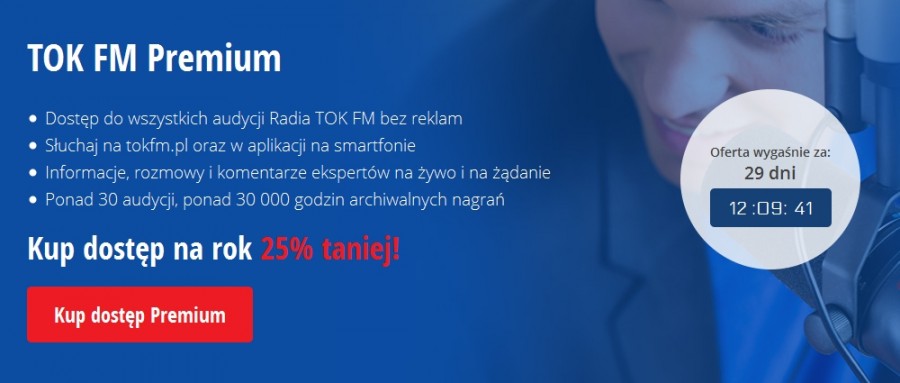 TOK FM Premium, promocja pakietów rocznych